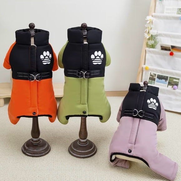 DOG WINTER JUMPSUIT IN LILAC & BLACK - BRAND NEW - Picture 7 of 9